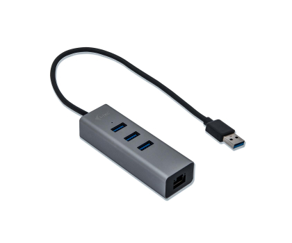Hub USB I-TEC USB 3.0 Metal LAN HUB 3x USB 3.0 RJ-45 10/100/1000 Mb/s U3METALG3HUB